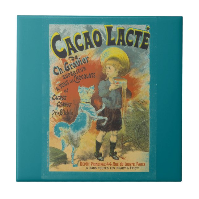 Cacao Lacte Aus Tous Le Choclat Chocolate French Tile (Front)