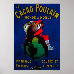 Cacao Poulain Vintage PosterEurope Poster