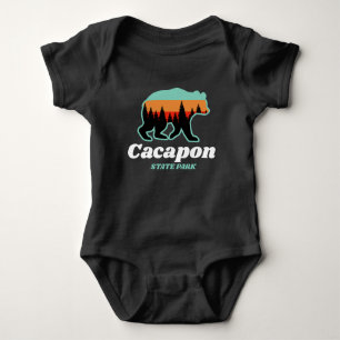 Cacapon Resort State Park West Virginia Bear Retro Baby Bodysuit