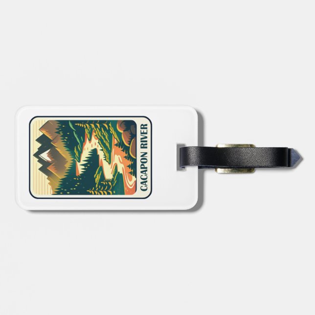 Cacapon River West Virginia Colours Luggage Tag (Back Horizontal)