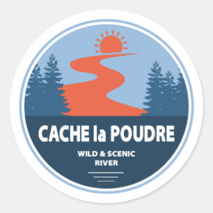 Cache la Poudre Wild And Scenic River Classic Round Sticker