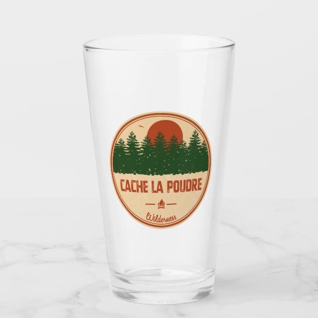 Cache La Poudre Wilderness Colorado Glass (Front)