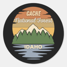 Cache National Forest Idaho Classic Round Sticker