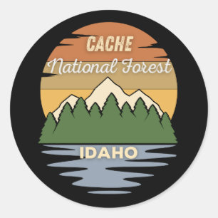 Cache National Forest Idaho Classic Round Sticker