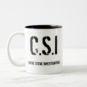 Cache Scene Investigation, C.S.I. Two-Tone Coffee Mug
