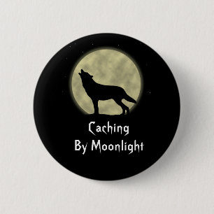 Caching By Moonlight Geocaching Swag Pin