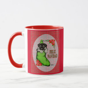 Cachorrito Feliz Navidad Mug
