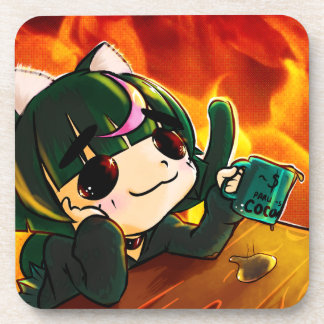 Cachy tan everything is fine set coaster