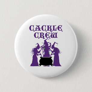 Cackle Crew Mediaeval Halloween Witch Witches 6 Cm Round Badge