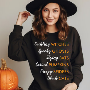 Cackling Witches Spooky Vibes Halloween Cute Fall T-Shirt