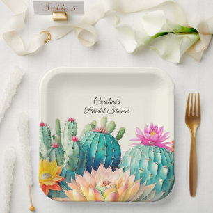Cacti And Succulent  Paper Plate