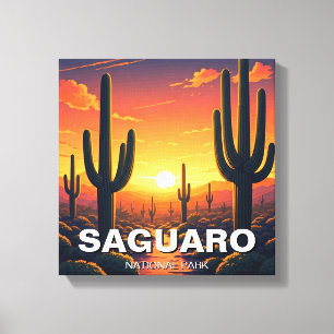 Cacti at Saguaro National Park Souvenir Canvas Print