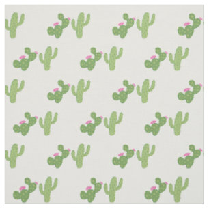 Cacti couple pattern fabric