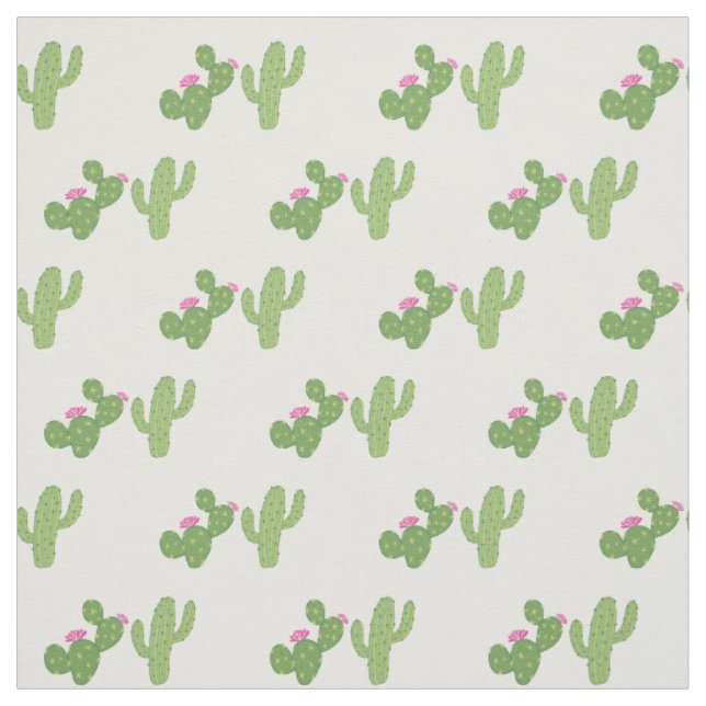 Cacti couple pattern fabric (Swatch)