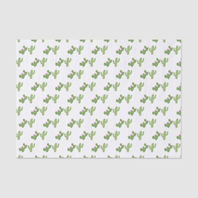 Cacti couple pattern tissue paper (Front)