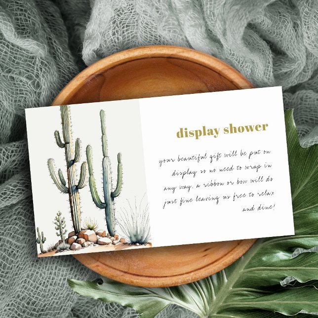 Cacti Desert Landscape Display Shower Baby Shower Enclosure Card (Creator Uploaded)