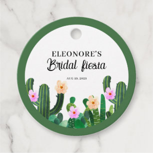 Cacti flowers  Bridal Fiesta  Favour Tags