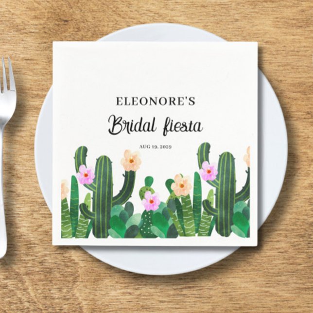 Cacti flowers  Bridal Fiesta  Napkin (Creator Uploaded)