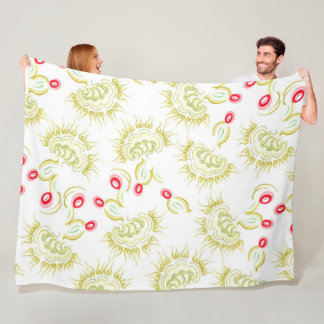 Cacti flowers fleece blanket