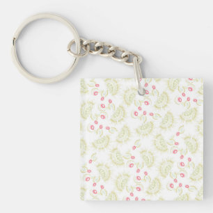 Cacti flowers key ring