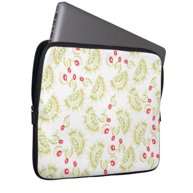 Cacti flowers laptop sleeve (Front Right)