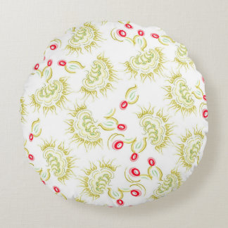 Cacti flowers round cushion