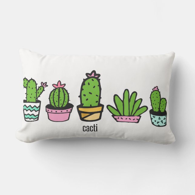 cacti grouping lumbar cushion (Front)