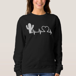 Cacti Heartbeat Saguaro Cactus Heart Beat Pride Sweatshirt