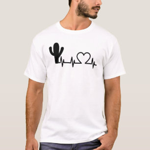 Cacti Heartbeat Saguaro Cactus Heart Beat Pride T-Shirt