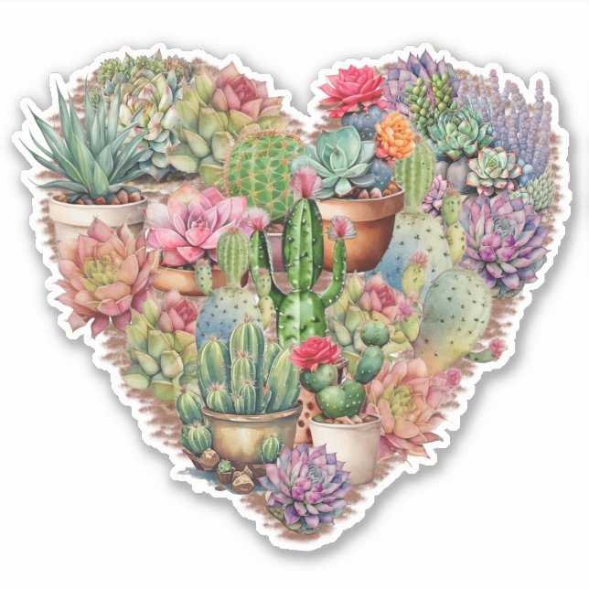 Cacti In A Heart Shape Vinyl (Front)