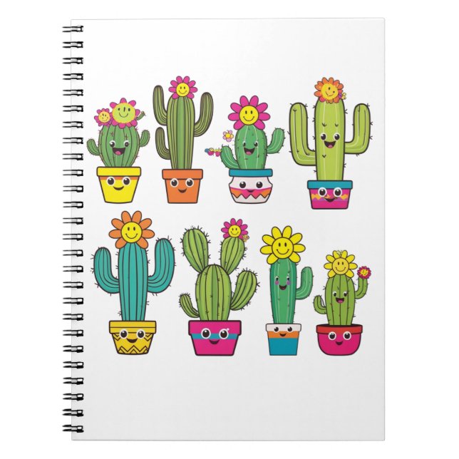 Cacti lovers cute ones notebook (Front)