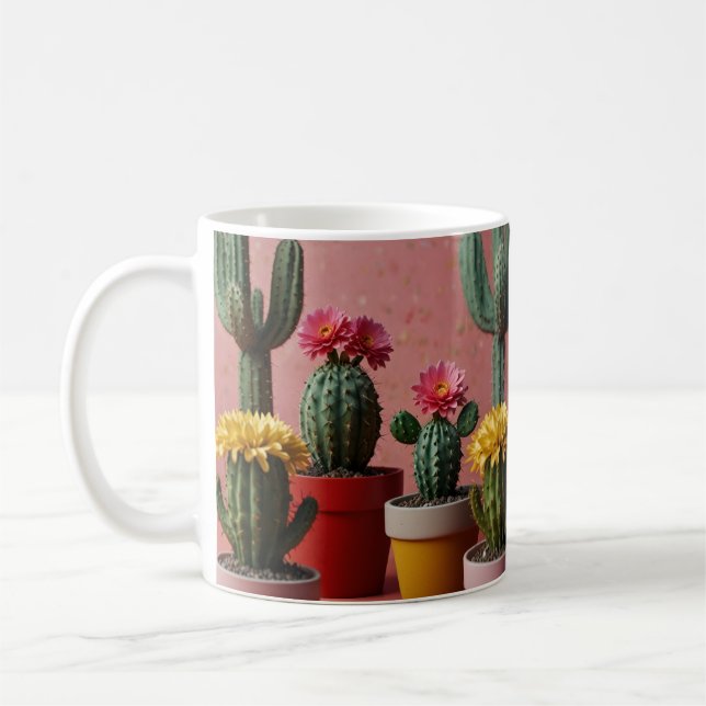 Cacti lovers in flower coffee mug (Left)