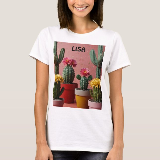 Cacti lovers in flower T-Shirt (Front)