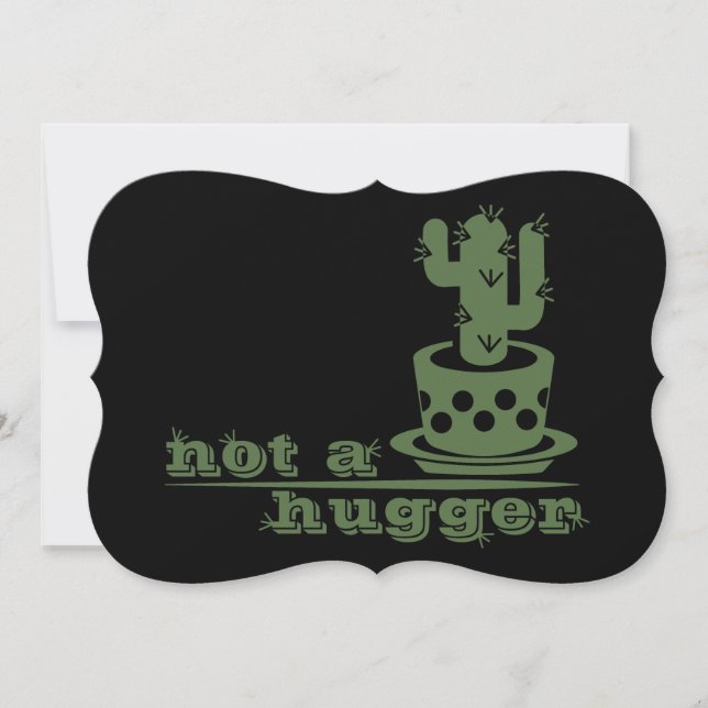 Cacti Not a hugger cactus funny saying (Front)