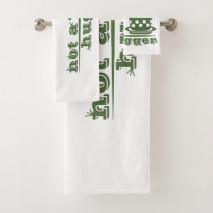 Cacti Not a hugger cactus funny saying Bath Towel Set