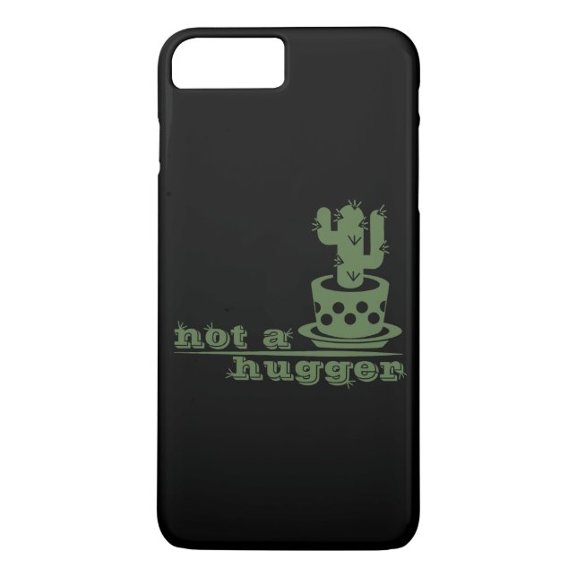 Cacti Not a hugger cactus funny saying Case-Mate iPhone Case (Back)