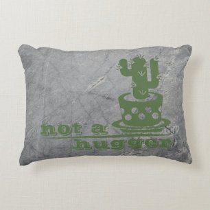 Cacti Not a hugger cactus funny saying Decorative Cushion