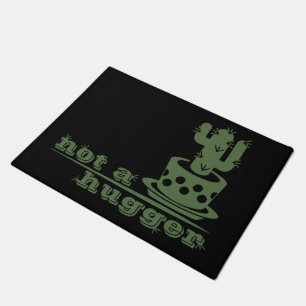 Cacti Not a hugger cactus funny saying Doormat