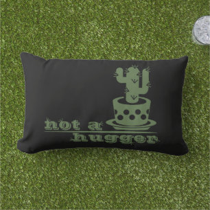 Cacti Not a hugger cactus funny saying Lumbar Cushion