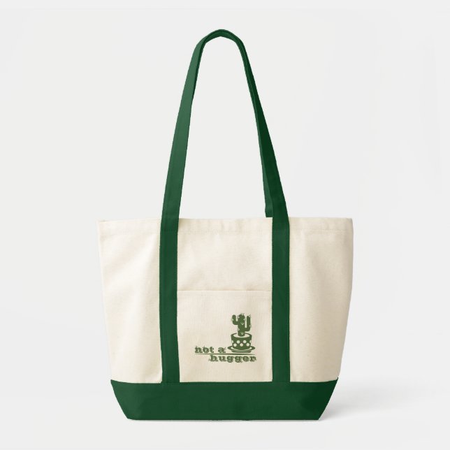 Cacti Not a hugger cactus funny saying Tote Bag (Front)