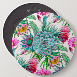 Cacti Pattern 6 Cm Round Badge