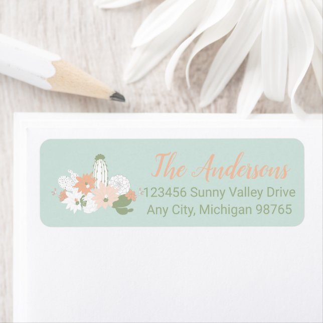 Cacti Peach Green Customisable (Insitu)