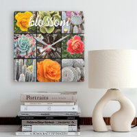 Cacti Roses Photo Collage Blossom Quote Script