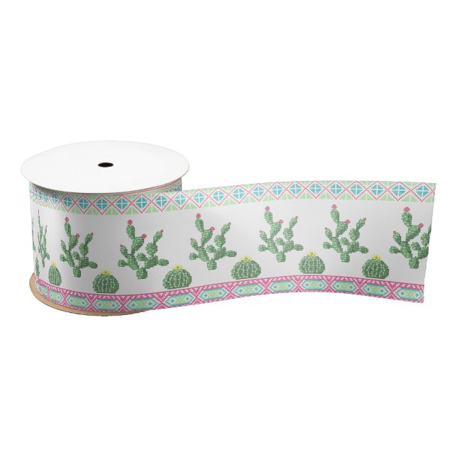 Cacti Satin Ribbon (Spool)