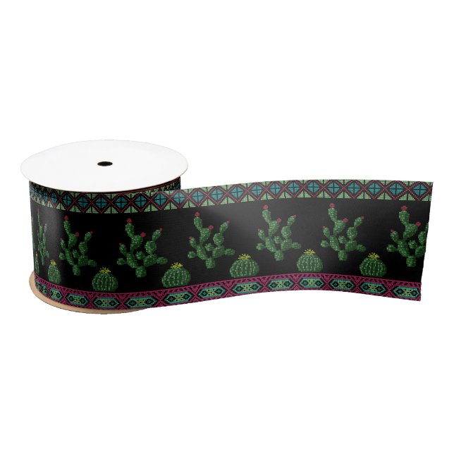 Cacti Satin Ribbon (Spool)