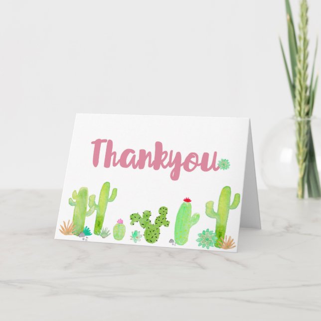 Cacti thank you card (Front)