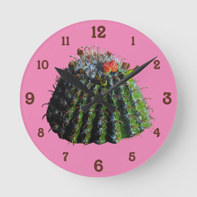 Cactus Acrylic Wall Clock (Front)
