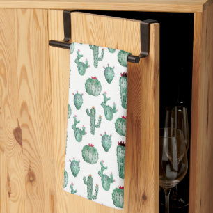Cactus All Over Print Kitchen Towel, Customizable Tea Towel