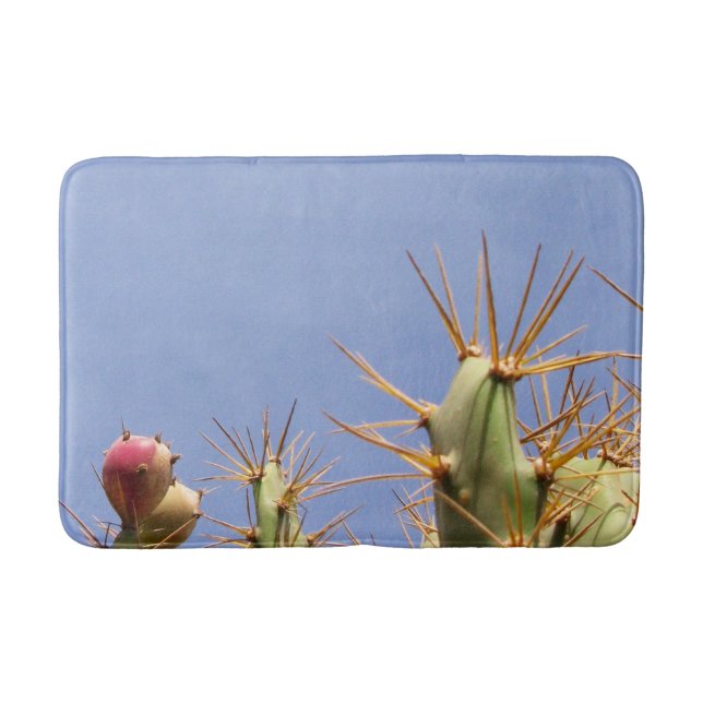 Cactus and Blue Sky Photo Bath Mat (Front)