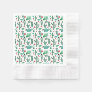 cactus and ladybug pattern - napkin